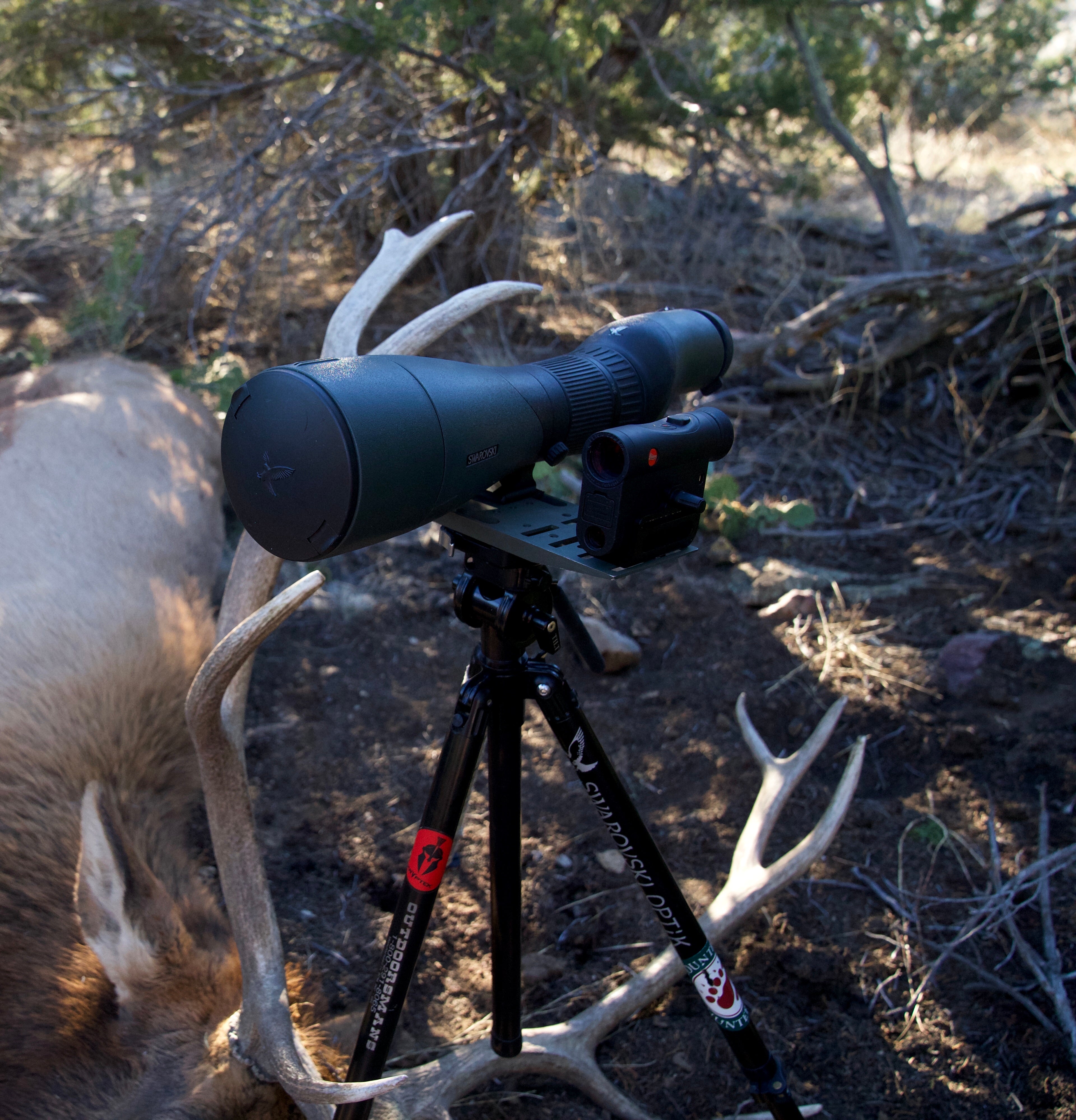 Mod Dos in action during an Elk hunt.  The Mod Dos is a  gun rest and place to mount your long range shooting accessories.